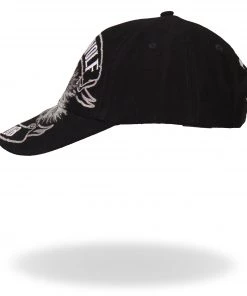 Hot Leathers BCA1030 Lone Wolf No Club Ball Cap Riding Gear
