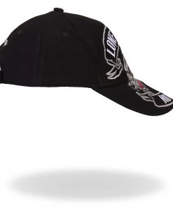 Hot Leathers BCA1030 Lone Wolf No Club Ball Cap Riding Gear
