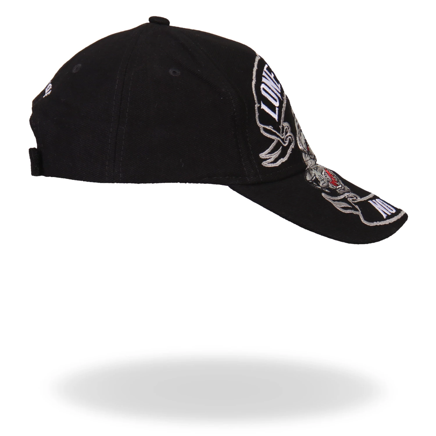 Hot Leathers BCA1030 Lone Wolf No Club Ball Cap Riding Gear