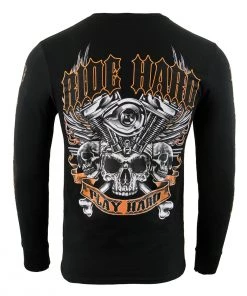 Riding Gear Biker Clothing Co. BCC117003 'Ride Hard, Play Hard ' Long Sleeve T-Shirt