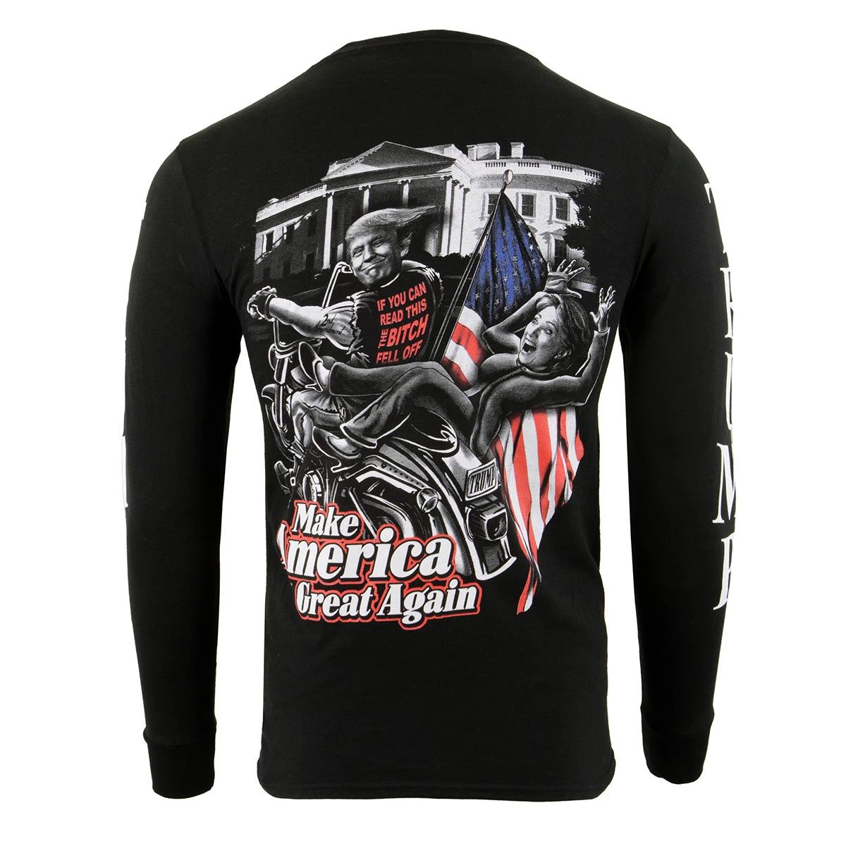 Riding Gear Biker Clothing Co. BCC117012 'Make America Great Again' Motorcycle Long Sleeve T-Shirt