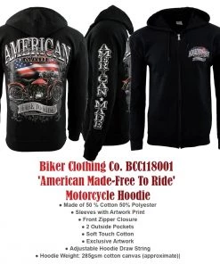 Men’s Box-4 Biker Clothing Co. Short Sleeve, Long Sleeve And Hoodie Bundle Box Motorcycle Hoodies
