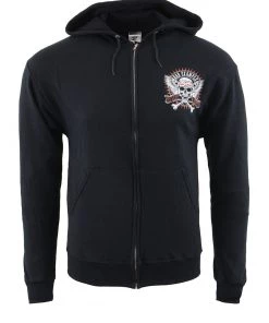 Biker Clothing Co. BCC118002'Bad Example, You've Been Warned' Motorcycle Skull Hoodie Motorcycle Jackets