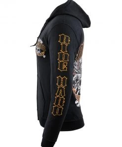 Biker Clothing Co. BCC118003 'Ride Hard-Play Hard' Motorcycle Hoodie Motorcycle Jackets