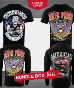 Men’s Box-4 Biker Clothing Co. Short Sleeve, Long Sleeve And Hoodie Bundle Box Motorcycle Hoodies
