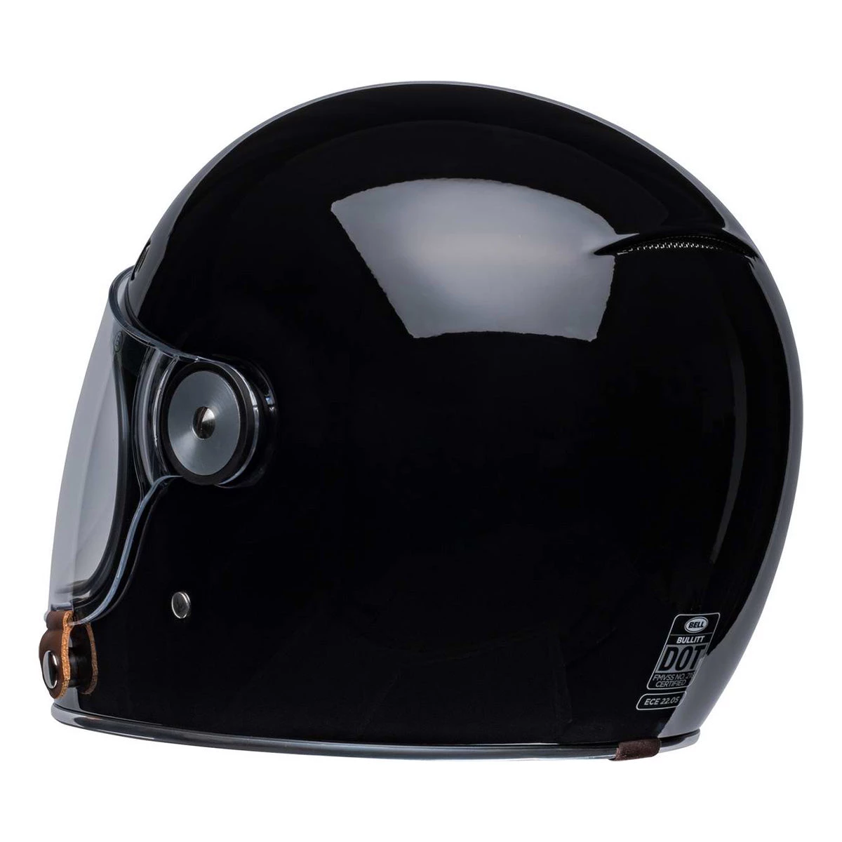Bell Helmets Riding Gear Bell Bullitt Modern Classic Solid Gloss Black Full-Face Helmet