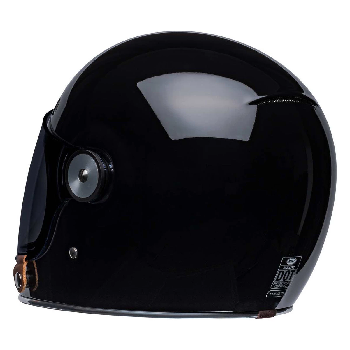 Bell Helmets Riding Gear Bell Bullitt Modern Classic Solid Gloss Black Full-Face Helmet