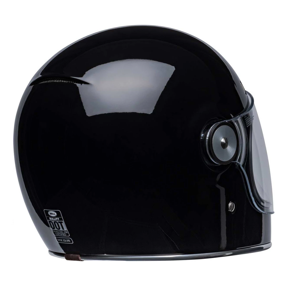 Bell Helmets Riding Gear Bell Bullitt Modern Classic Solid Gloss Black Full-Face Helmet