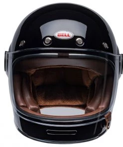 Bell Helmets Riding Gear Bell Bullitt Modern Classic Solid Gloss Black Full-Face Helmet