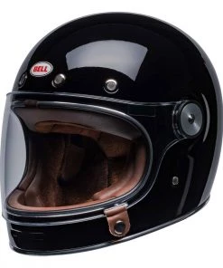 Bell Helmets Riding Gear Bell Bullitt Modern Classic Solid Gloss Black Full-Face Helmet