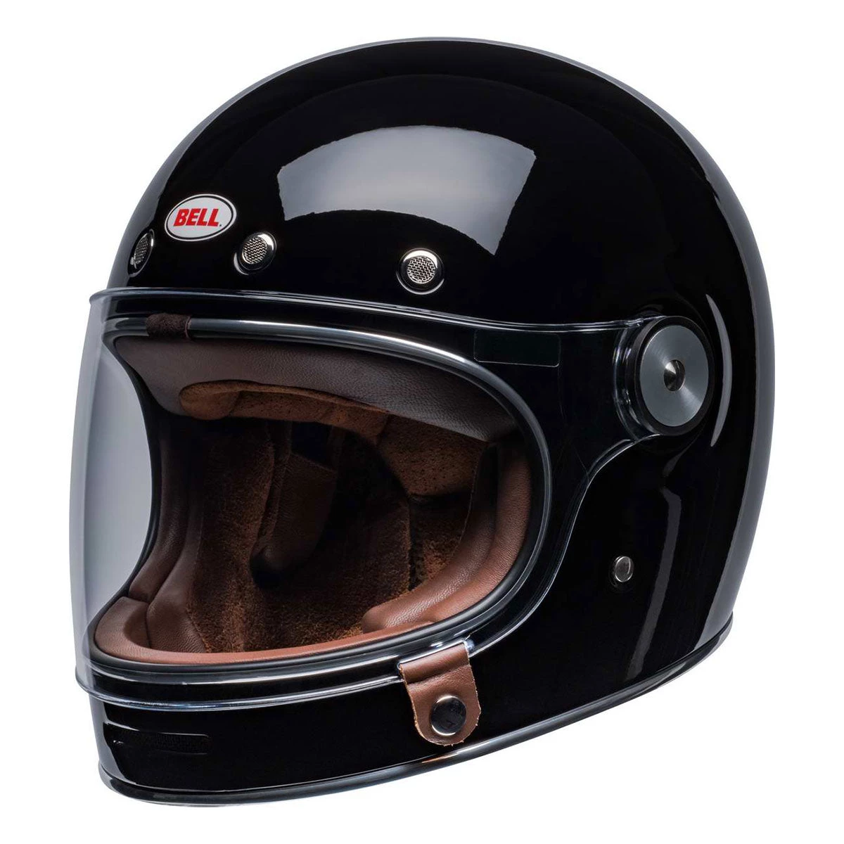 Bell Helmets Riding Gear Bell Bullitt Modern Classic Solid Gloss Black Full-Face Helmet