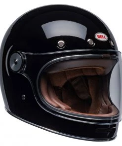 Bell Helmets Riding Gear Bell Bullitt Modern Classic Solid Gloss Black Full-Face Helmet