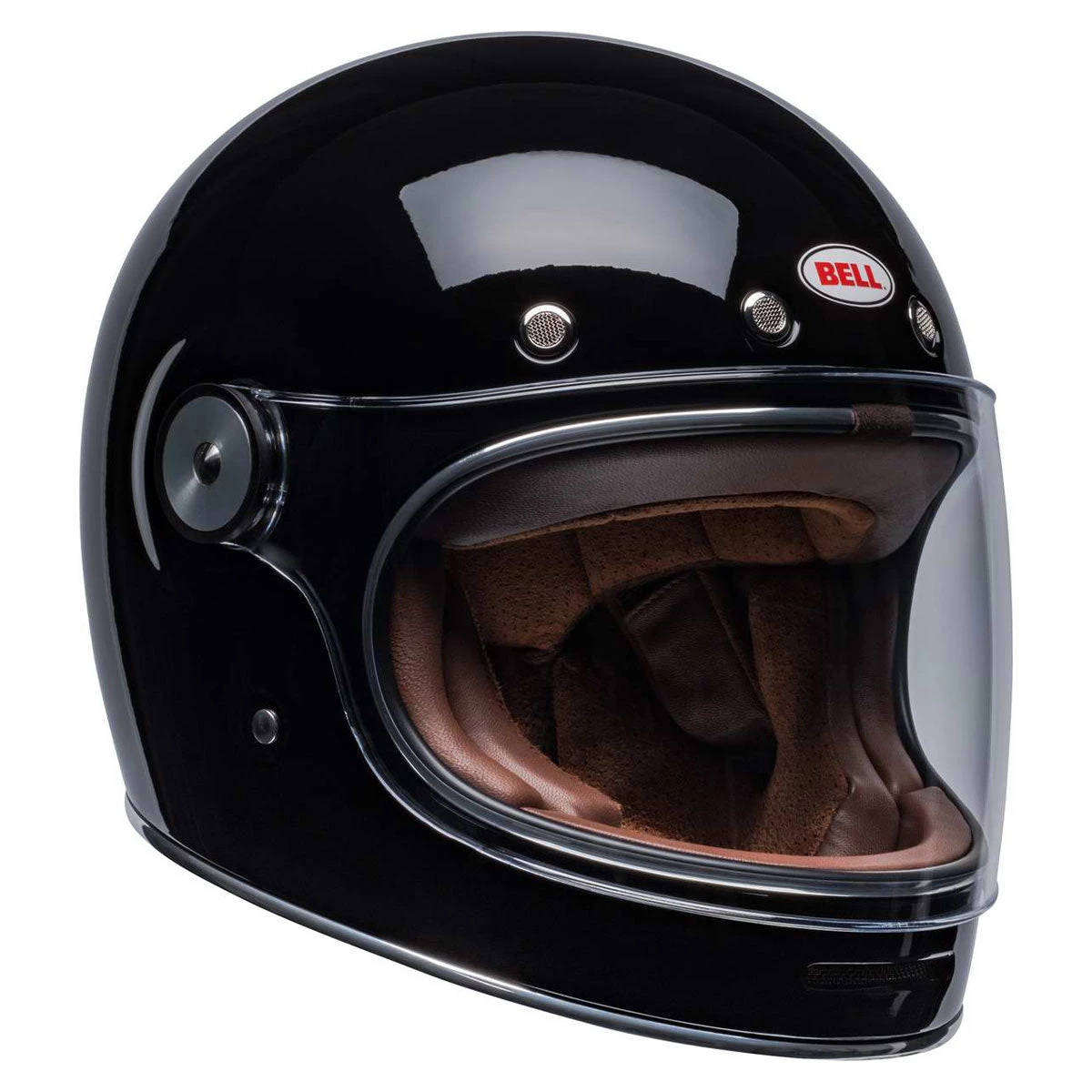 Bell Helmets Riding Gear Bell Bullitt Modern Classic Solid Gloss Black Full-Face Helmet