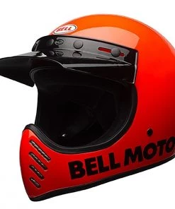 Bell Helmets Riding Gear Bell Moto-3 Fluorescent Orange Full Face Helmet