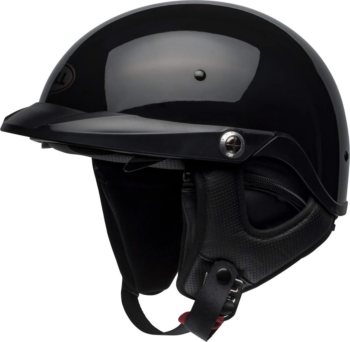 Bell Helmets Bell Pit Boss Gloss Black Half Helmet Riding Gear