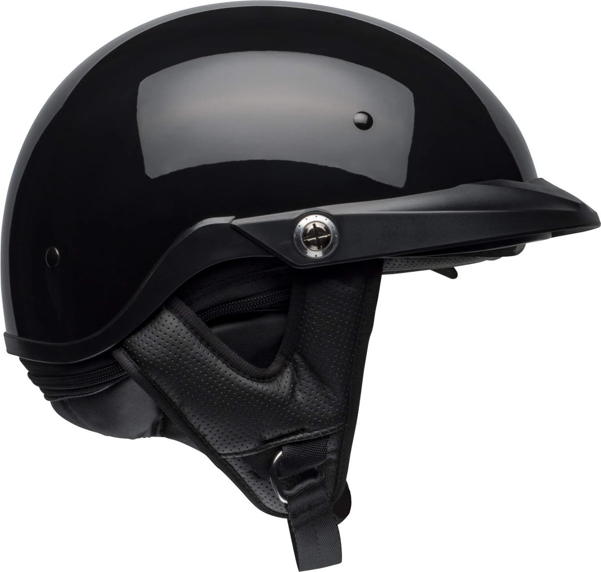 Bell Helmets Bell Pit Boss Gloss Black Half Helmet Riding Gear