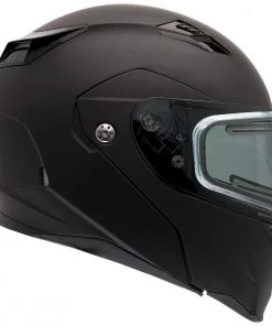 Bell Helmets Riding Gear Bell Revolver Evo Rally Matte Black Modular Snowmobile Helmet With Electric Shield