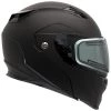 Bell Helmets Riding Gear Bell Revolver Evo Rally Matte Black Modular Snowmobile Helmet With Electric Shield