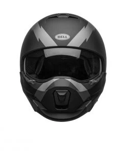 Bell Helmets Riding Gear Bell Broozer ‘Full Face. Open Face. In Your Face’ 2 In 1 Motorcycle Arc Matte Black With Gray Helmet
