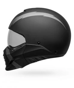 Bell Helmets Riding Gear Bell Broozer ‘Full Face. Open Face. In Your Face’ 2 In 1 Motorcycle Arc Matte Black With Gray Helmet