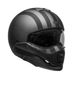 Bell Helmets Bell Broozer ‘Full Face. Open Face. In Your Face’ 2 In 1 Motorcycle Free Ride Matte Gray And Black Helmet