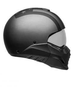 Bell Helmets Bell Broozer ‘Full Face. Open Face. In Your Face’ 2 In 1 Motorcycle Free Ride Matte Gray And Black Helmet