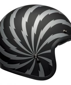 Bell Helmets Riding Gear Bell Core Since '54 Custom 500 SE Vertigo Matte Black And Silver Open Face Helmet