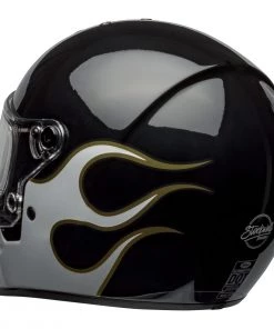 Bell Helmets Riding Gear Bell Eliminator'Born From Auto, Built For The Street' Full Face Stockwell Gloss Black And White Helmet