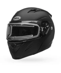 Bell Helmets Riding Gear Bell Revolver Evo Rally Matte Black Modular Snowmobile Helmet With Electric Shield