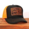 Hot Leathers Official Sturgis BFA2022 Buffalo Chip Spark Plug Black And Orange Trucker Hat