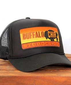 Hot Leathers Official Sturgis BFA2030 Buffalo Chip Black Trucker Hat
