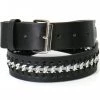 Hot Leathers BLA1026 Center Weave Black Leather Belt Riding Gear