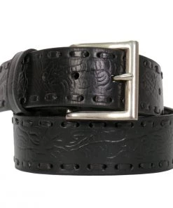 Hot Leathers BLA1123 Embossed Leather Belt With Lacing
