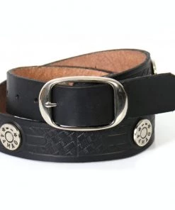 Hot Leathers BLE1007 44 Mag Studded Black Leather Belt Riding Gear