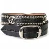 Hot Leathers BLE1010 Western Star And Studs Black Leather Belt
