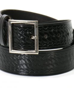 Hot Leathers BLE1017 Basket Weave Genuine Leather Garrison Belt With Removable Buckle