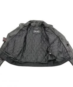 M-Boss Motorcycle Apparel BOS11512 Men’s ‘Classic Eagle Embossed’ M/C Biker Leather Jacket