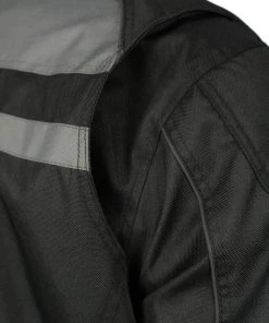 M-BOSS Motorcycle Apparel Motorcycle Jackets M Boss Motorcycle Apparel BOS11700 Black Men's Nylon Racer Jacket With Reflective Piping