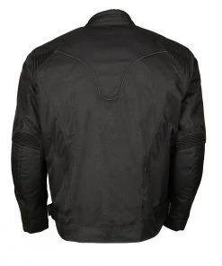 M-BOSS Motorcycle Apparel M Boss Motorcycle Apparel BOS11701 Black Men's Nylon Racer Jacket With Mesh Panel Black Motorcycle Jackets