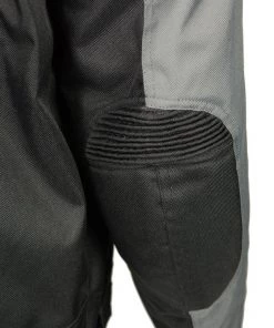 M-BOSS Motorcycle Apparel M Boss Motorcycle Apparel BOS11701 Men's Black And Grey Nylon Racer Jacket With Mesh Panel