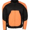 M-BOSS Motorcycle Apparel M Boss Motorcycle Apparel BOS11701 Black And Neon Orange Men's Nylon Racer Jacket With Mesh Panel