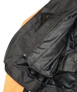 M-BOSS Motorcycle Apparel M Boss Motorcycle Apparel BOS11701 Black And Neon Orange Men's Nylon Racer Jacket With Mesh Panel