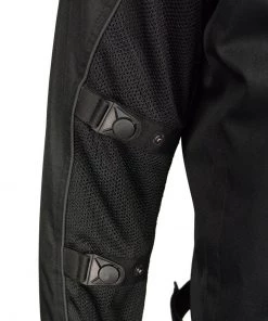 M-BOSS Motorcycle Apparel Motorcycle Jackets M Boss Motorcycle Apparel BOS11703 Black Men's Black Nylon And Mesh Racer Jacket With Reflective Piping