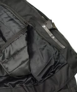 M-BOSS Motorcycle Apparel Motorcycle Jackets M Boss Motorcycle Apparel BOS11703 Black Men's Black Nylon And Mesh Racer Jacket With Reflective Piping