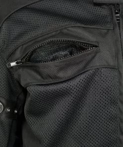 M-BOSS Motorcycle Apparel Motorcycle Jackets M Boss Motorcycle Apparel BOS11705 Men's Black Mesh And Nylon Racer Jacket With Armor