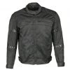M-BOSS Motorcycle Apparel Motorcycle Jackets M Boss Motorcycle Apparel BOS11705 Men's Black Mesh And Nylon Racer Jacket With Armor