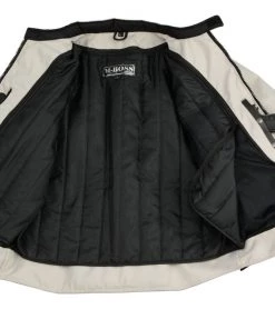 M-BOSS Motorcycle Apparel M Boss Motorcycle Apparel BOS11705 Men's Silver Mesh And Nylon Racer Jacket With Armor Motorcycle Jackets