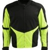 M-BOSS Motorcycle Apparel M Boss Motorcycle Apparel BOS11706 Men's Hi Vis Racer Nylon Motorcycle Jacket With Armor
