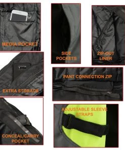 M-BOSS Motorcycle Apparel M Boss Motorcycle Apparel BOS11706 Men's Grey Hi Vis Racer Nylon Motorcycle Jacket With Armor Motorcycle Jackets