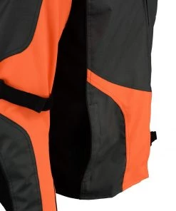 M-BOSS Motorcycle Apparel Motorcycle Jackets M Boss Motorcycle Apparel BOS11706 Men's Hi Vis Grey And Orange Racer Nylon Jacket